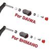 VISPREA Для Shimano Daiwa Совместимая Карбоновая Ручка Карбоновое Волокно Ручка Силы Ручка Катушки для Приманки Ручка Рыболовной Катушки Запасной Винт с Подшипником YU336