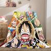 Starring the classic Japanese cartoon ONE PIECE Monkey D. Luffy blanket soft home furnishing nap decoration four seasons warm Sherpa blanket U5
