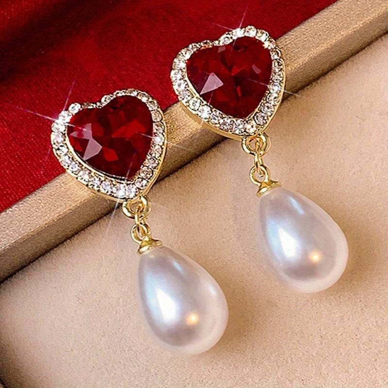 Серьги-подвески в форме сердца для женщин, Длинные серьги в форме сердца, Ювелирные подарки на День святого Валентина для нее, Аксессуары для вечеринки в честь годовщины