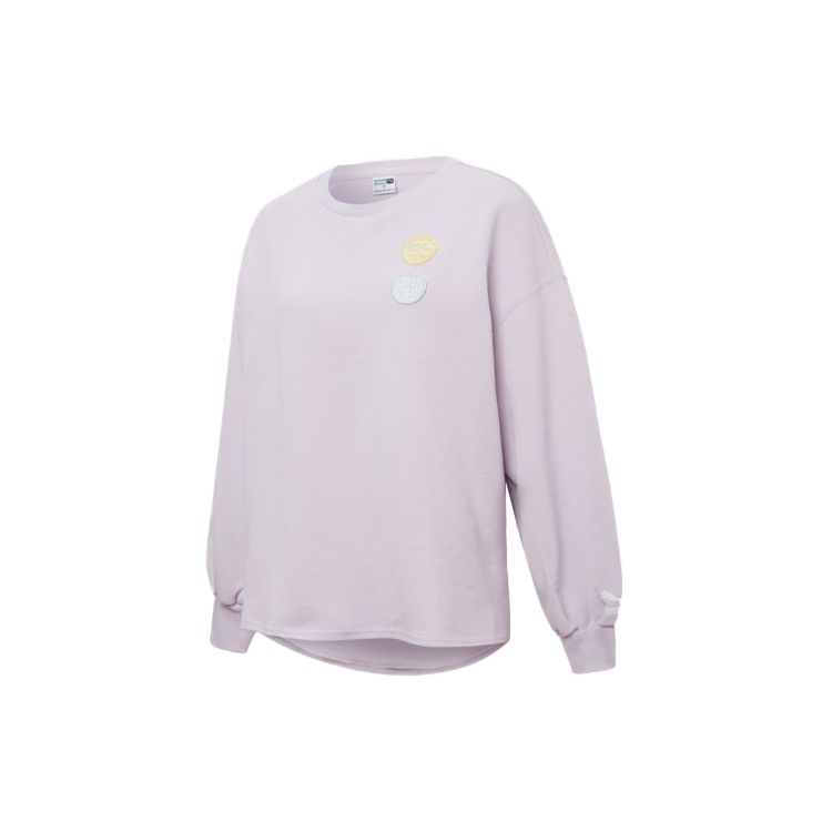 Puma Толстовка с вышитым логотипом Женские топы Светло-фиолетовый 536095-17