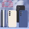 Квадратный чехол для телефона из жидкого силикона для Samsung Galaxy A15 A25 A35 A05 A05S A55 4G 5G Матовый Мягкий Противоударный Задняя Крышка Fundas