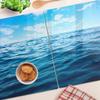 Decorative Glass Cutting and Serving Boards Seawater 2x40x52 cm