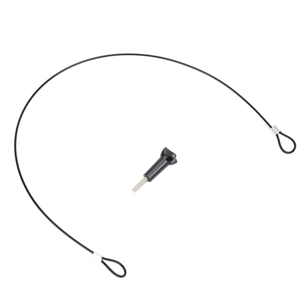 60cm Stainless Steel AntiLost Tether Lanyard with 1 4in Screw for GOPRO OSMO Action
