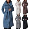 Женское пальто, повседневная однотонная свободная длинная и теплая хлопковая куртка