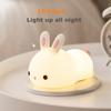 LED NightLights Silicone Rabbit Night Light with Remote Control Charging Colorful Atmosphere Lamp for Children Kids Holiday Gift