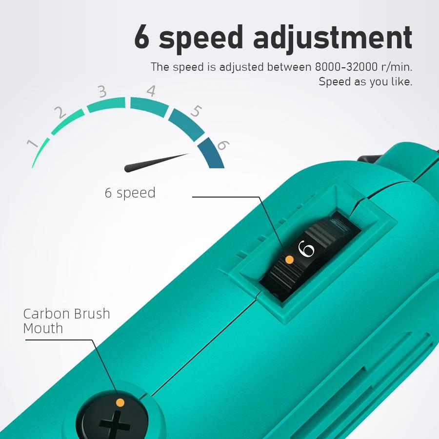 Tungfull Электрическая дрель Dremel Шлифовальная машина Мини Полировальные машины С набором шлифовальных принадлежностей Электрический вращающийся инструмент Мини-дрель