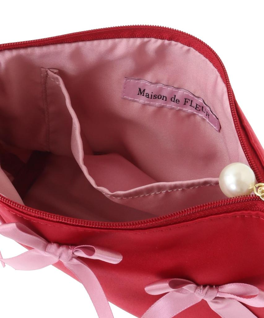 De Атласный мешочек с лентой для красного [Maison Fleur] Мешочек/на шнурке Женщины,