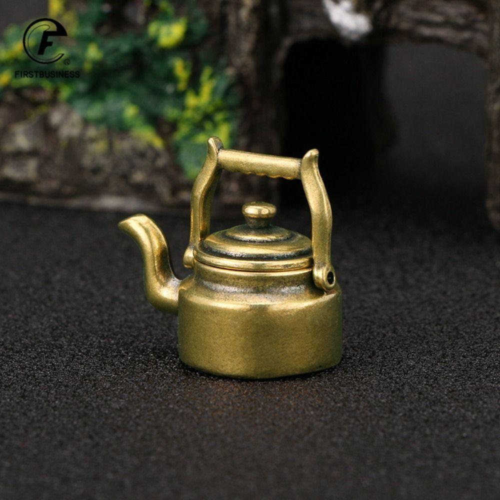 Teapot Teapot Miniatures Brass Brass Kettle Desk Ornament Pocket Teapot Desktop