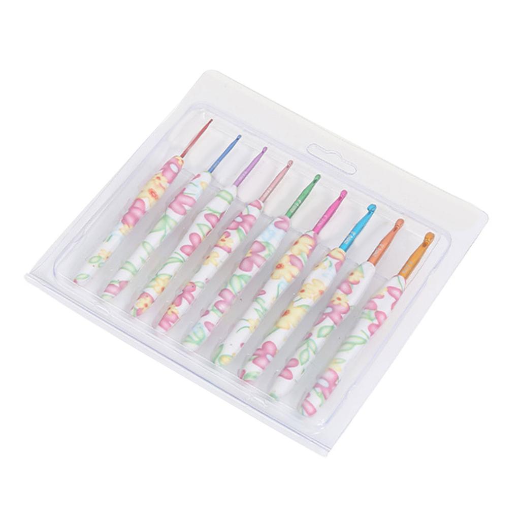 9 шт. Эргономичная ручка Крючок для вязания 2 мм-6 мм Эргономичная игла для вязания Крючок для вязания с мягкой ручкой для начинающего любителя