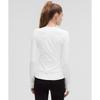 Lululemon Rulu Gathered Waist Long Sleeve Running Top White