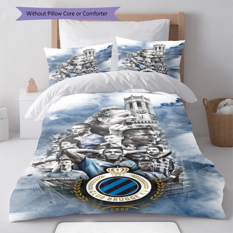Club Brugge KV Legends Team City Landscape Print 3 Pieces Duvet Cover Set Belgian Soccer Bedding Bedroom Decor Without Pillow Core Comforter
