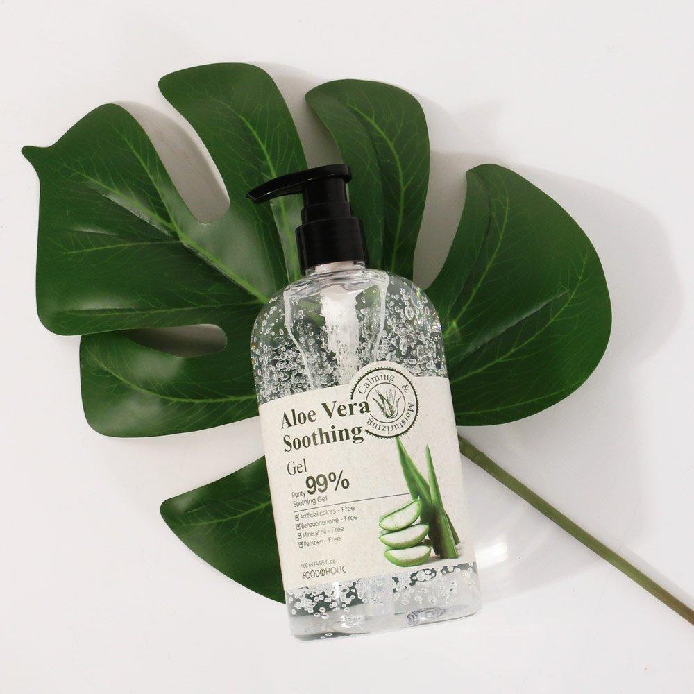(2 куска) Успокаивающий гель FoodaHolic Aloe Vera 500 мл