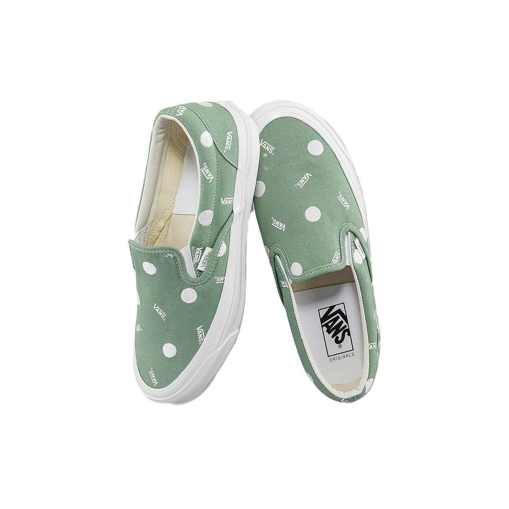 Vans OG Classic Slip-On LX Polka Dot — зеленые кроссовки унисекс VN0A45JKLDN