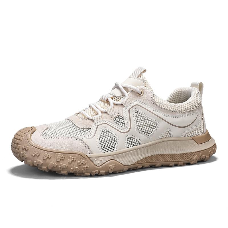 Fashion Hollow Out Men Casual Shoes Breathable Mesh Sneakers Lace Up Summer Footwear Comfort Man Skate Sandals Outdoor Hiking Trainers