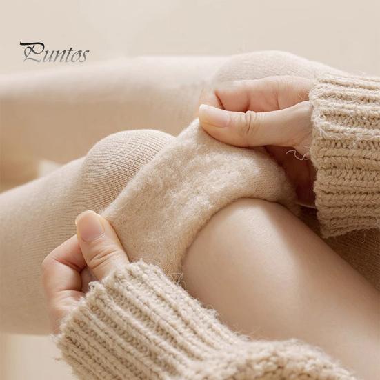 Плюшевые носки выше колена с антискользящим эффектом - Утолщенные и теплые для различных случаев