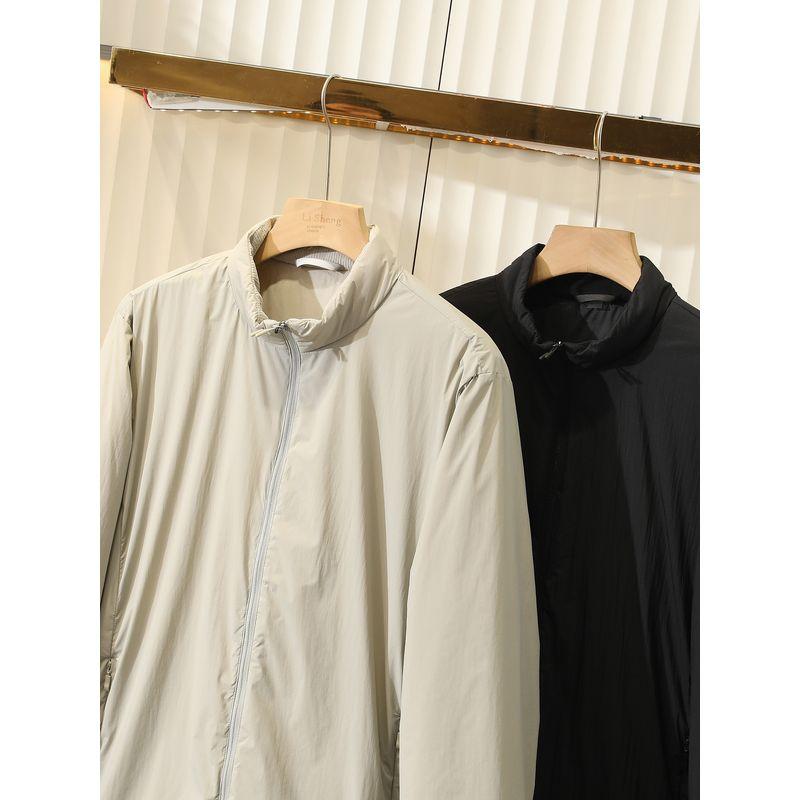 European and American Orders. Ultra-Light, Windproof, and Warm Men's Autumn and Winter Thin Stand-Collar Jacket, Cotton Coat, Cotton-Padded Jacket