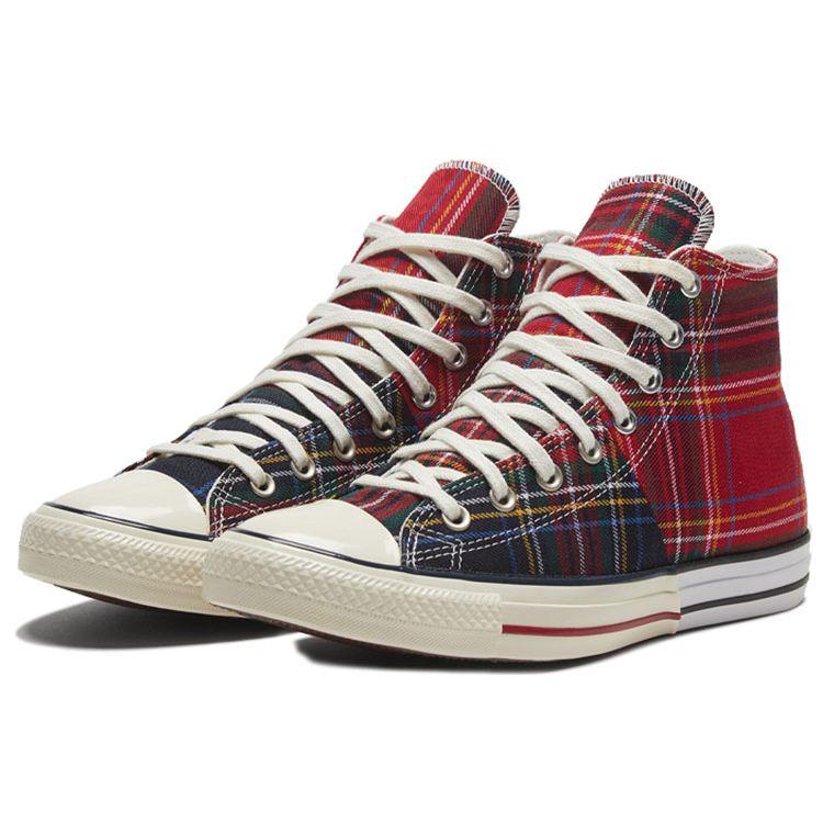 Converse Кроссовки унисекс Chuck Taylor All Star Hi Tartan Red Green Split 169259C