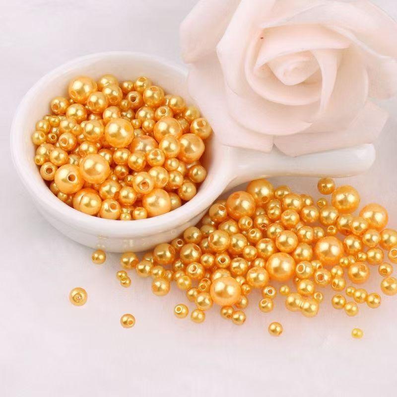 Высококачественная перфорированная разноцветная имитация жемчуга ABC, своими руками, платье из бисера, серьги, браслет, ожерелье с россыпью бусин