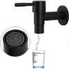 Kitchen Sink Faucet Black Quick Single Cold Faucet Bathroom Stainless Steel Outdoor Faucet Garden Faucet Wall Mounted Washing Machine Faucet For Home