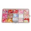ENN LLC Chirimen Set with Flower Craft 14 10 Sheets Each Chirimen Fabric, Pre-Cut Base, Scraps, Colors, (Flower Set)
