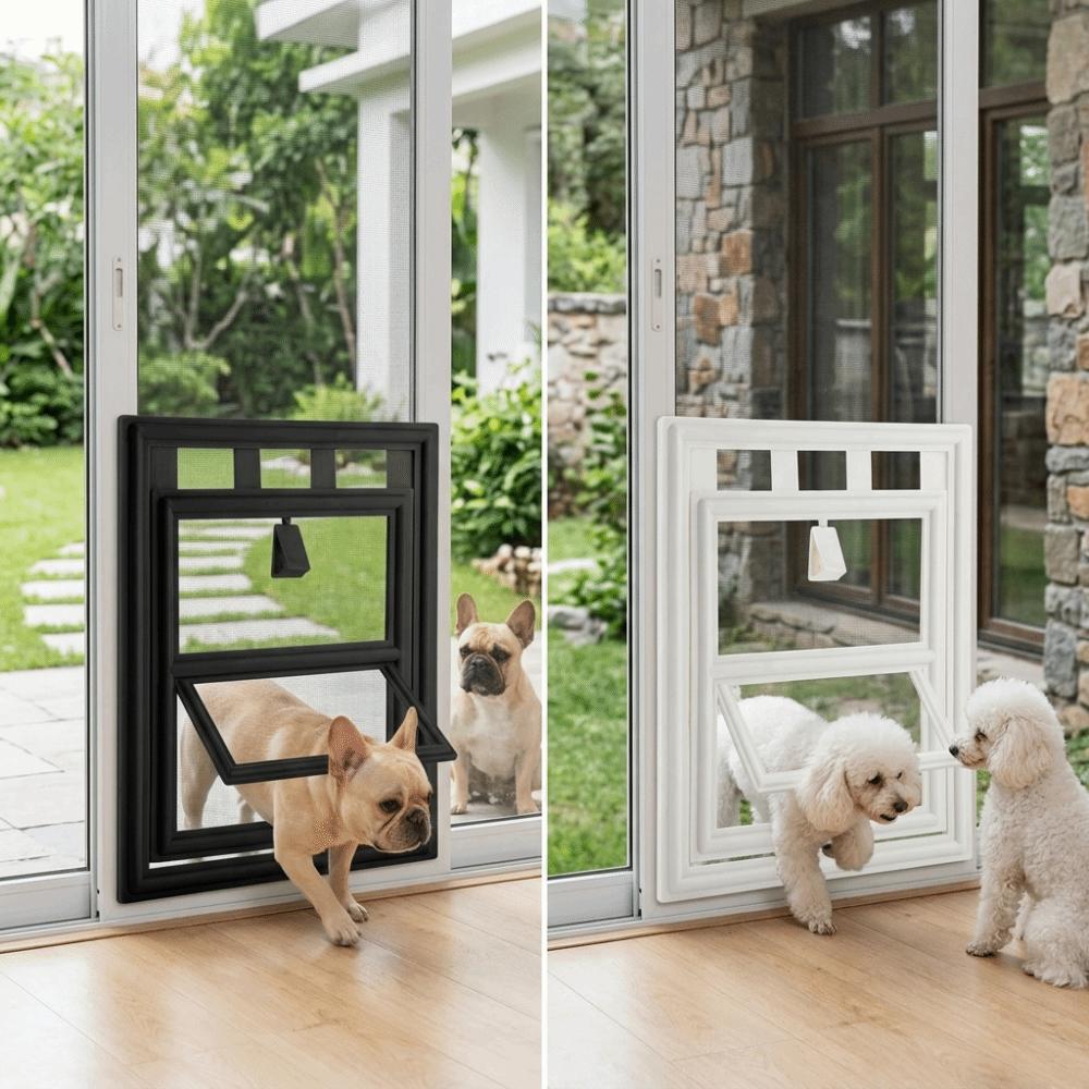 L Shaped Frame Cat Screen Door Mesh Screen Surface Two Way Pet Access Mini Breed Puppy