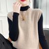 Женский кашемировый жилет Qinghe Cashmere 30% кашемир 70% шерсть осенне-зимний кашемировый жилет мягкий и теплый