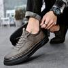 Кроссовки, мужская рабочая обувь, осень 2024, новая роскошная кожаная обувь высокого качества, классическая спортивная мужская обувь на шнуровке на открытом воздухе