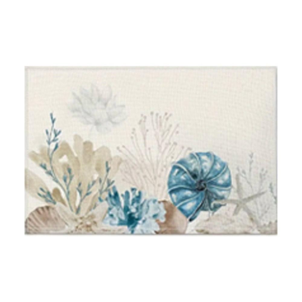 Seashells Linen Placemat Anti Slip Tableware Pad Summer Beach Placemat Table Decoration