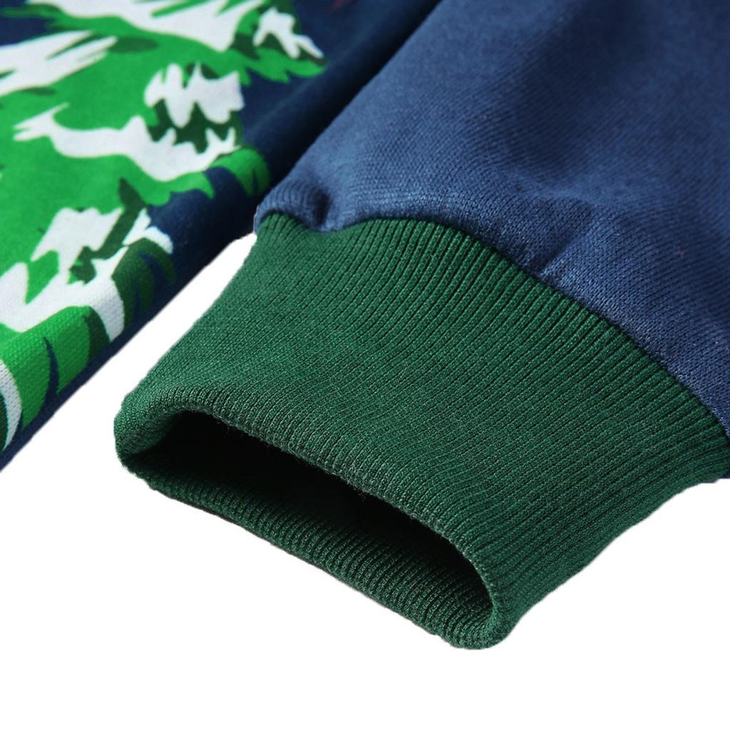 Men Winter Xmas Hoody Feather Hooded Christmas 3D Blouse Top