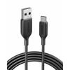 Anker USB Type C Cable PowerLine USB-C & USB-A 2.0 Cable (3.0m Black) Compatible with iPhone 16 / 15 / Xperia/Galaxy/LG/Other Android iPad Pro/Air Etc