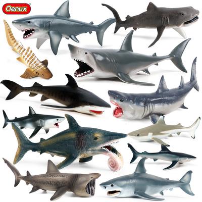 Oenux Фигурки морских животных, фигурки морской жизни, акула, кит, мегалодон, модель, фигурки из ПВХ, украшение для дома, познавательная игрушка для детей