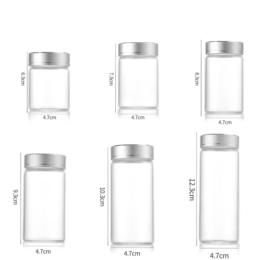 Мини-стеклянные герметичные банки Прозрачная стеклянная герметичная банка Прочная стеклянная бутылка для хранения