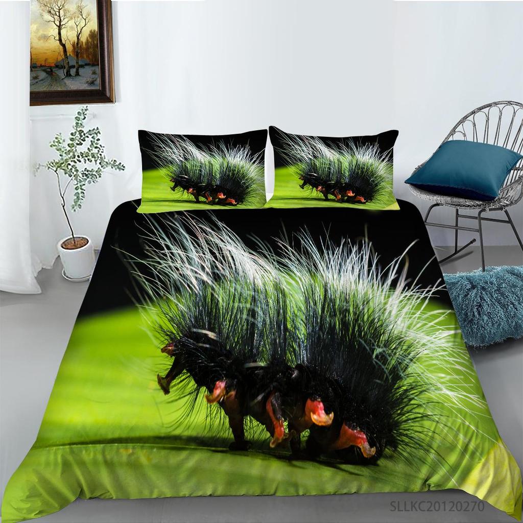 Hot Sell Caterpillar Home Textiles Luxury Bedding Cover Suit Washed Breathable Quilt Cover High Quality Teen Children Highly Duvet Cover