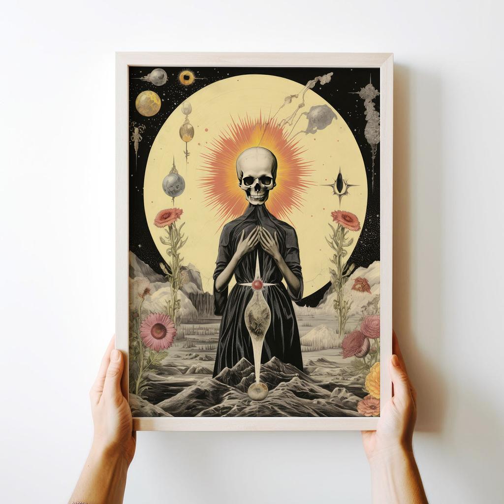 Plakat karty tarota czaszka