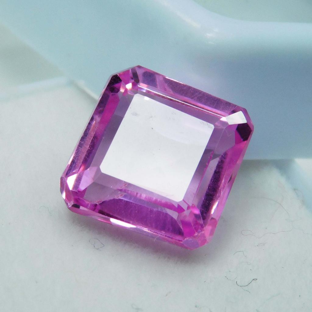Square Shape 8.25 Ct Natural Loose Gemstone Ruby Pink Ring Size