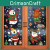 Window Decorations Christmas Pvc Static Sticker Arctic Bear Santa Reindeer Claus