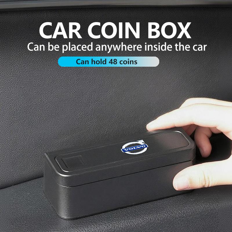 Для автомобиля Volvo Контейнер для евромонет Органайзер для денег Хранение Кошелек V40 V60 C30 C70 S60 S80 S90 XC40 XC60 XC70 XC90 T6