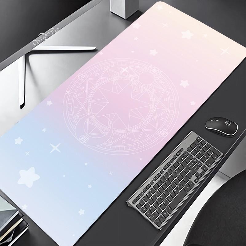 xcm Pink Cardcaptor Sakura Large Deskmat Kero Washable Pink Magic Wand Circel Mouse pad Anime x Rubber Playmat Cartoon G
