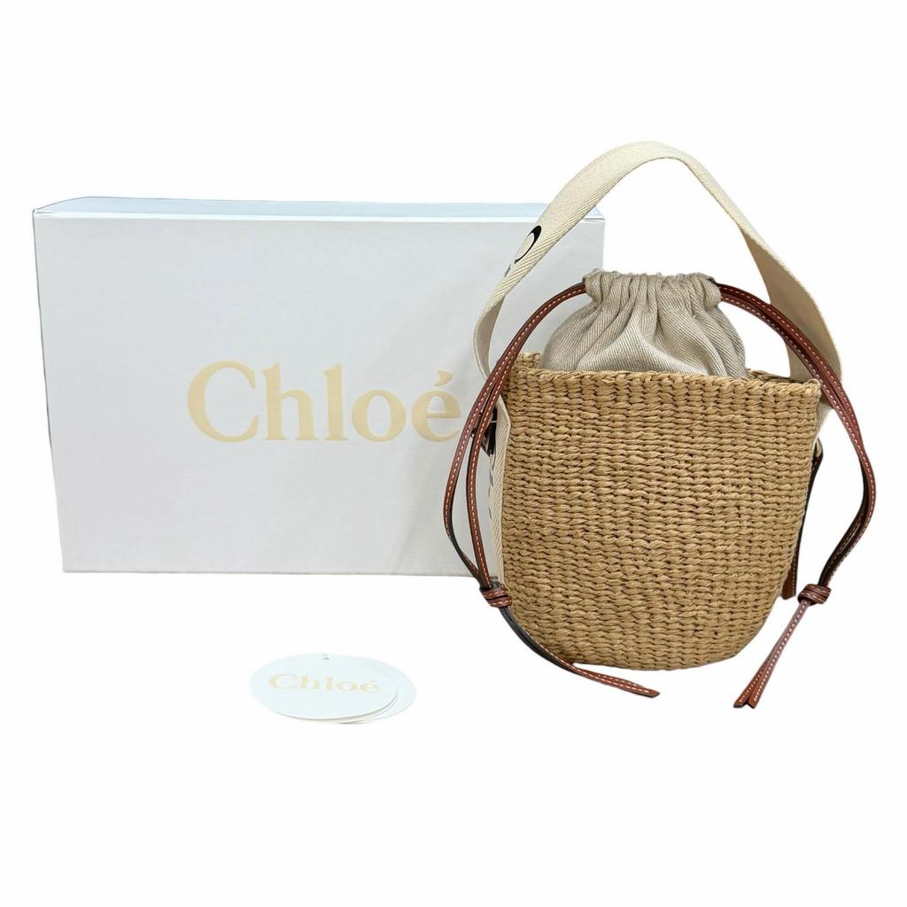 Отличная сумка на плечо Chloe WODDY Маленькая корзина CHC22 Нержавеющая сталь 381G55101 Б/у