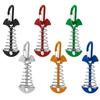 Wind Rope Buckle Portable Camping Deck Peg Tent Rope Buckle with Carabiner Camping Awning Tent Hooks Fixed Nail Outdoor Tools