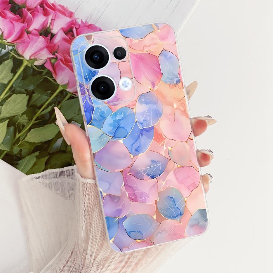 For Oppo Reno13 Pro Case CPH2697 Luxury Flowers Butterfly Painted Cover Soft Slim Phone Case For Oppo Reno 13 Pro Reno13 5G Bags