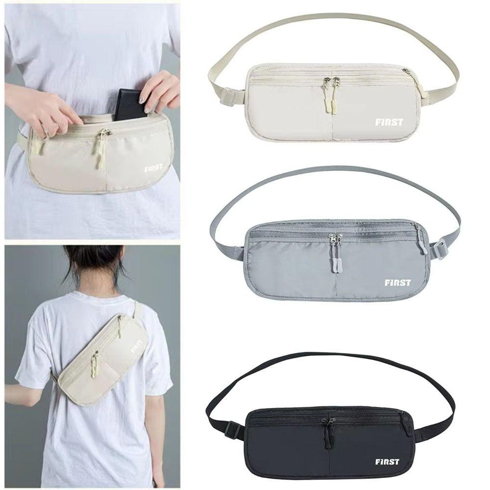 Invisible Travel Chest Pack Large Capacity Men Belt Pouch Sweatproof Sports Waist Bag for Passport