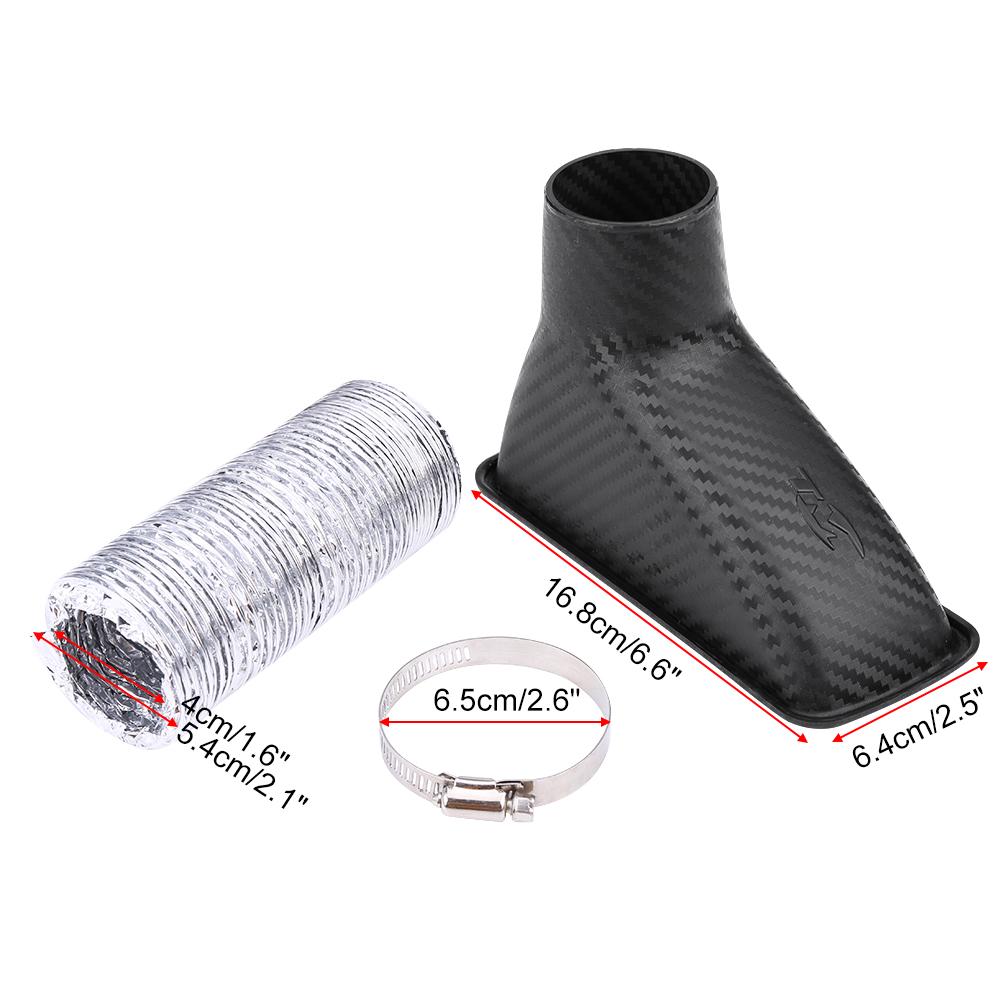 Универсальная автомобильная турбо турбина из углеродного волокна, впускная труба, воздушная воронка