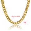 Classic Jewelry Men Necklace Plated 24k Yellow Gold Filled Necklace Top Quality 10mm 50cm Curb Cuban Necklaces for Male