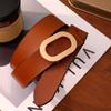Women's High-end Belt Genuine Leather Fashionable Simple and Elegant OL Women's Belt Two-layer Leather Cowhide Belt Women's Belt