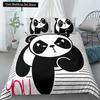 Panda Printed 2/3pcs Bedding Set Bamboo Duvet Cover for Adult Child Bedclothes and Pillowcases Comforter Covers Bed Sets King