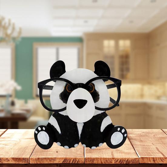 Деревянный держатель для очков в форме тигра, кролика, пингвина, быка, органайзер для очков, подставка для очков, домашний декор