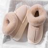 Women's Outdoor Fleece-Lined Winter Slippers - Thick, Warm, Furry, With Heel