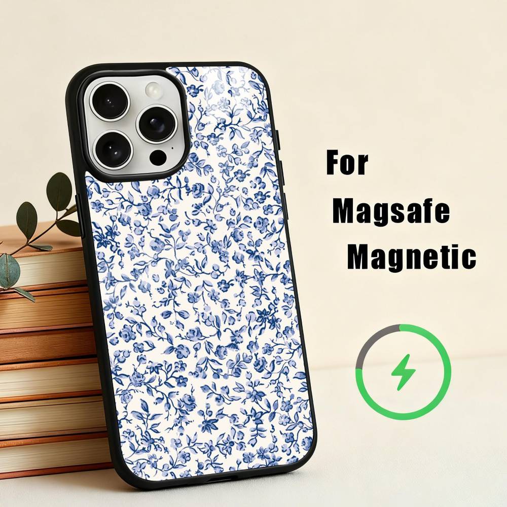 B-blue and W-white china Phone Case For iPhone17,16,15,14,13,12,11 Plus,Pro Max Magnetic For Magsafe Wireless Charging