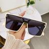 Retro Women's Square One-Piece Sunglasses - UV Protection & Trendy Style for Street & Driving